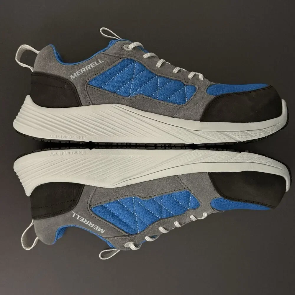 Merrell Alpine Work Sneaker CF Safety Toe Men’s 10.5 Gray Blue J004623